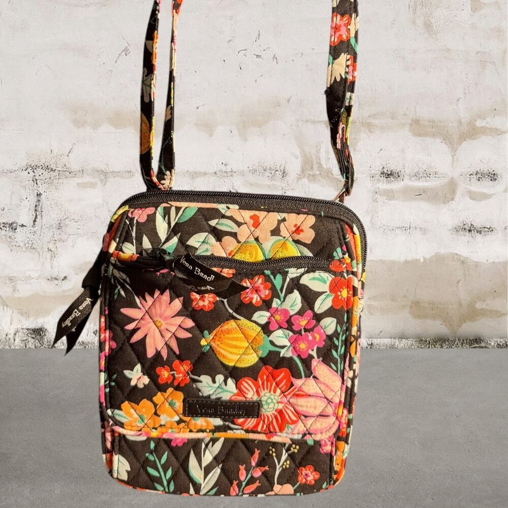 Vera Bradley $75 Mini Hipster Crossbody Bag in Tangerine Twist
